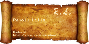 Renoiu Lilla névjegykártya