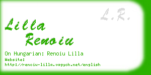 lilla renoiu business card